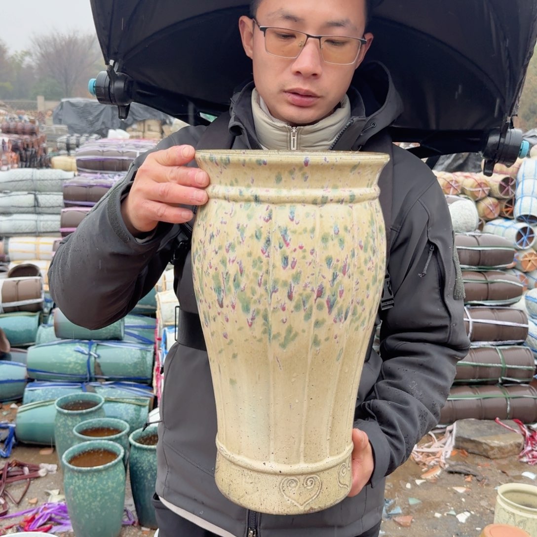 紫砂花盆口21高40（一个高南瓜