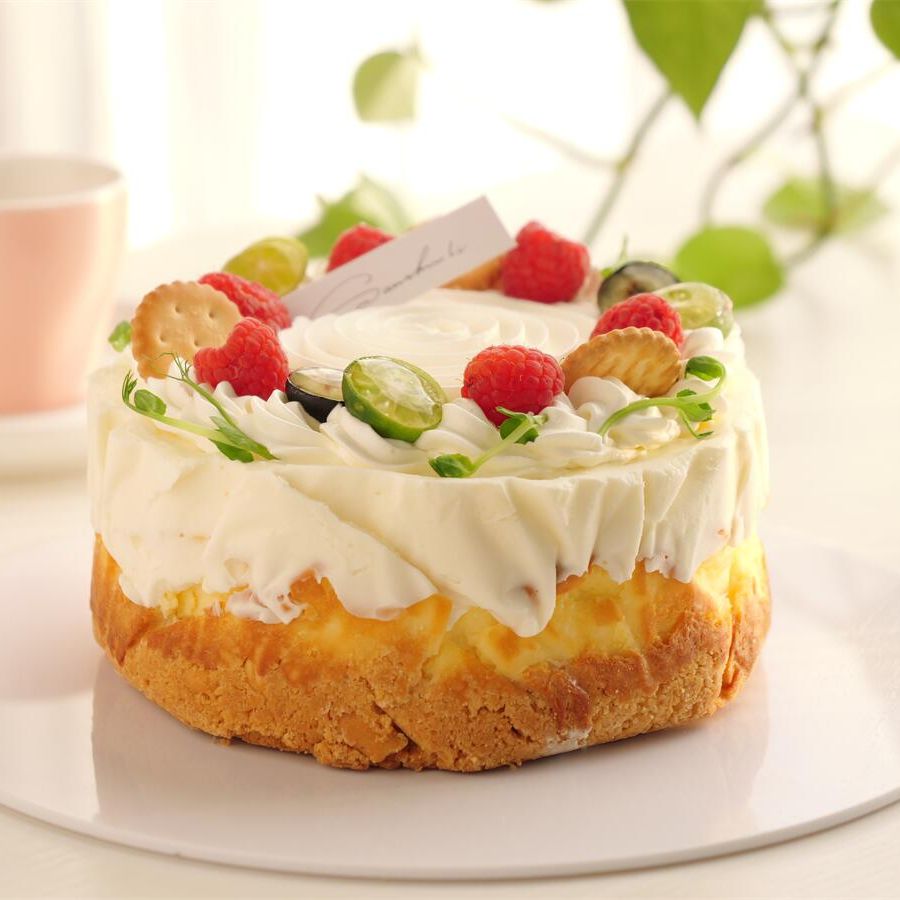 柠檬鲜果巴斯克芝士蛋糕 私房工作室下午茶点烘焙视频培训