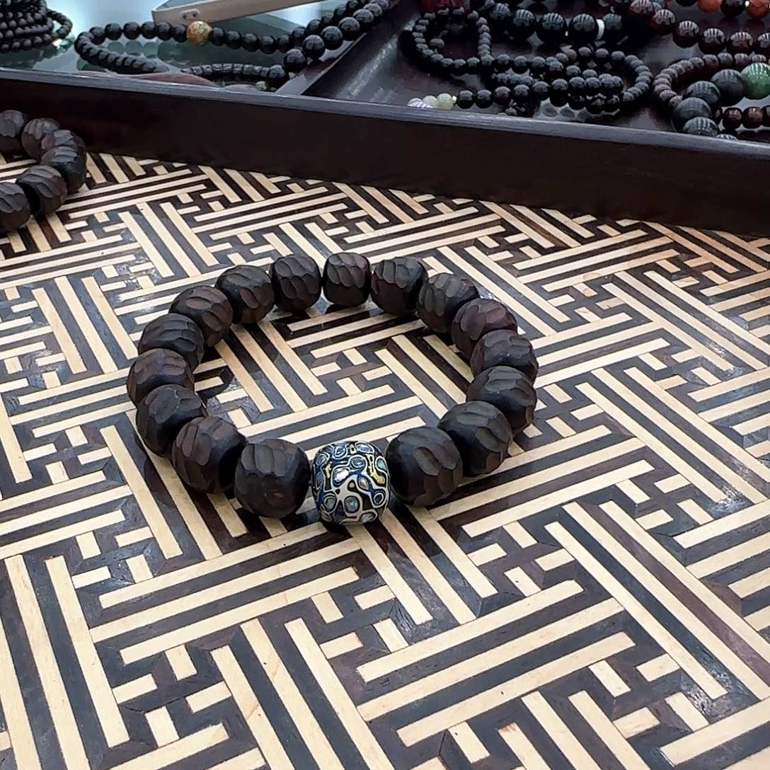 紫檀木类端景台大漆无相大