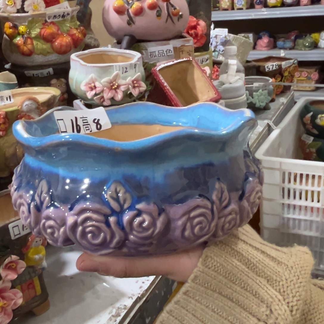 满20米秒退拉黑多肉花盆