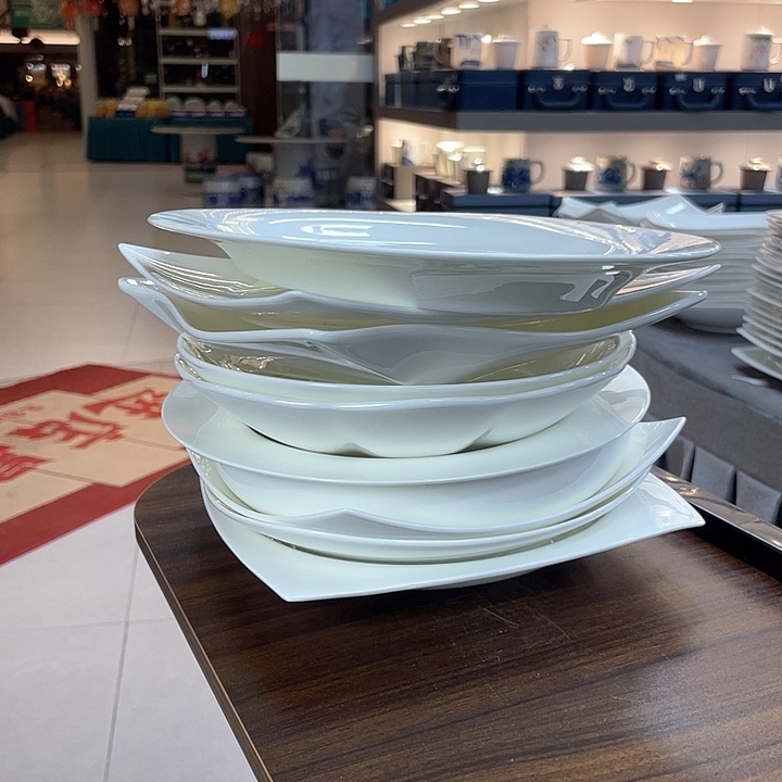 45%以上骨粉骨瓷10个混搭椭圆鱼盘