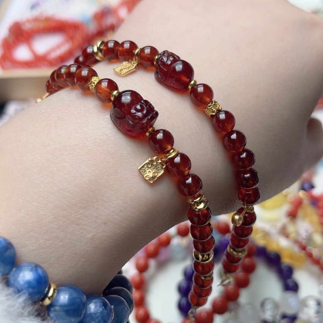 未镶嵌手链水晶石榴石手链