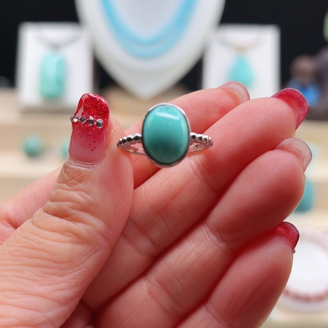 绿松石配饰银S925镶嵌