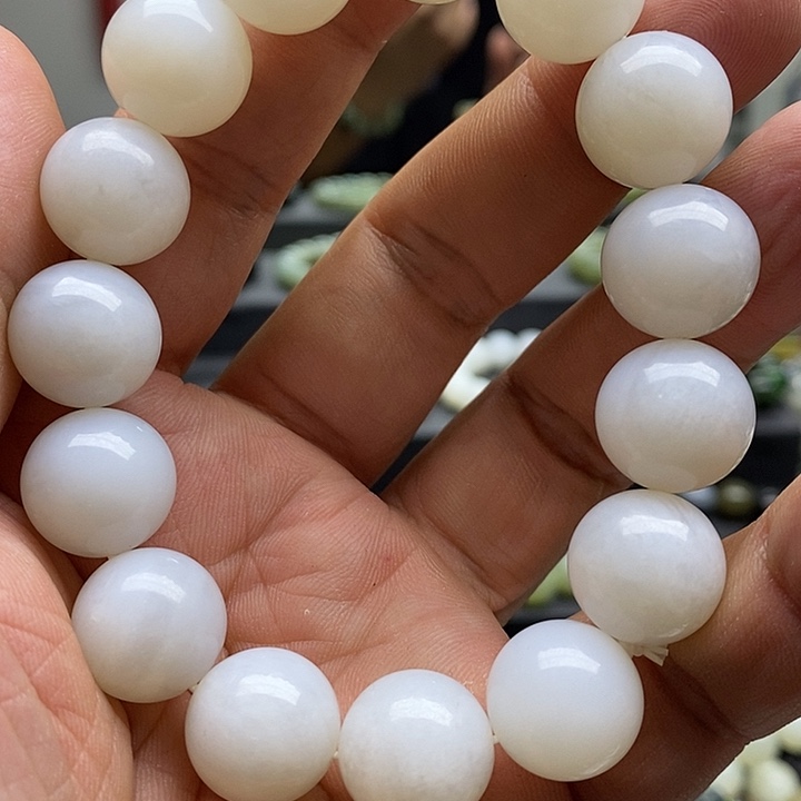 【闪购商品】和田玉手链未镶嵌和田玉15白