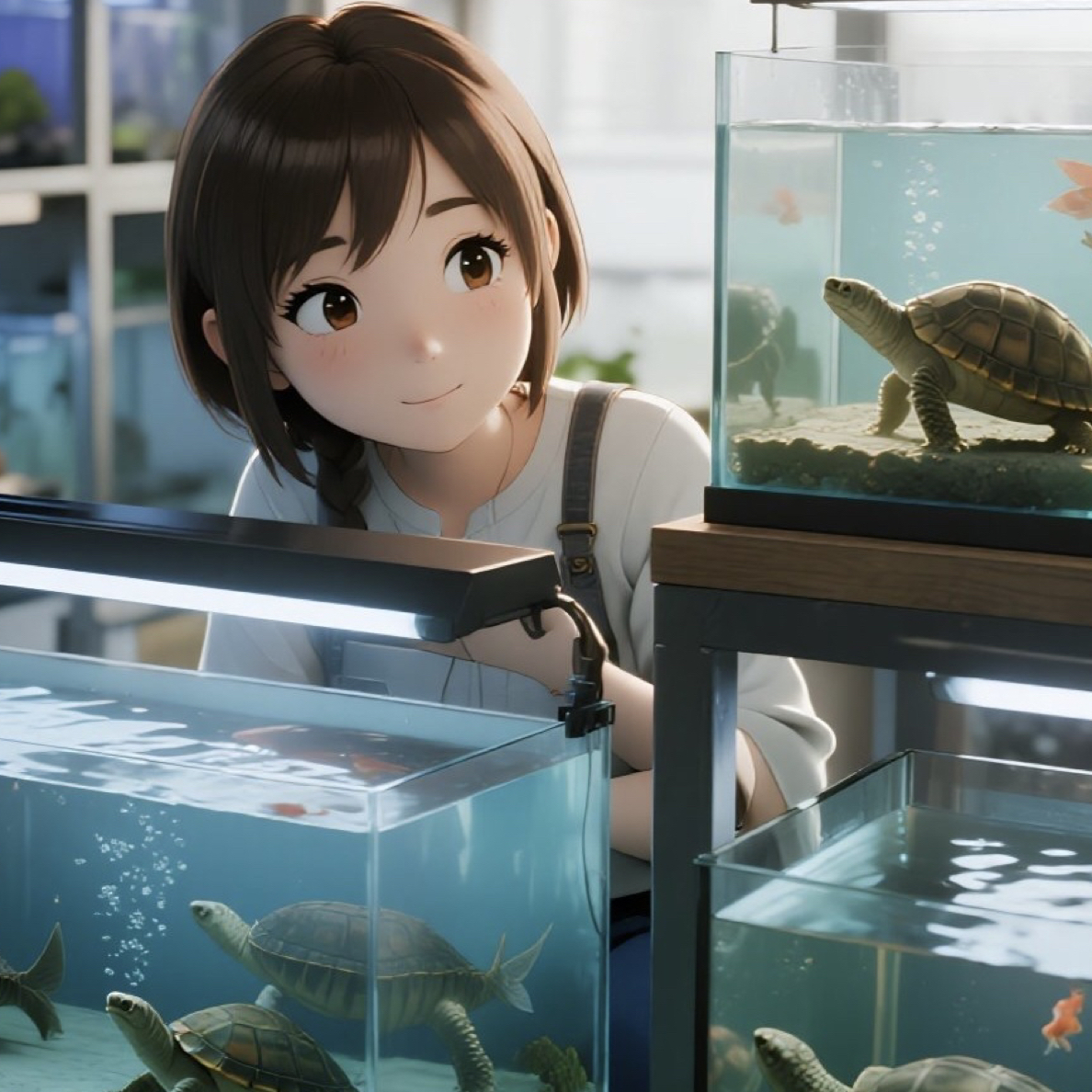 人工饲养小乌龟 