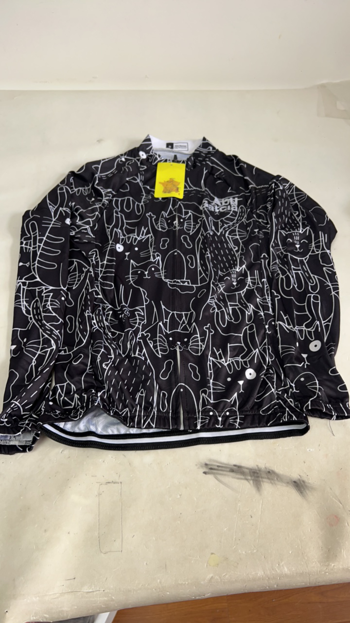 新款太空涂鸦猫骑行长袖