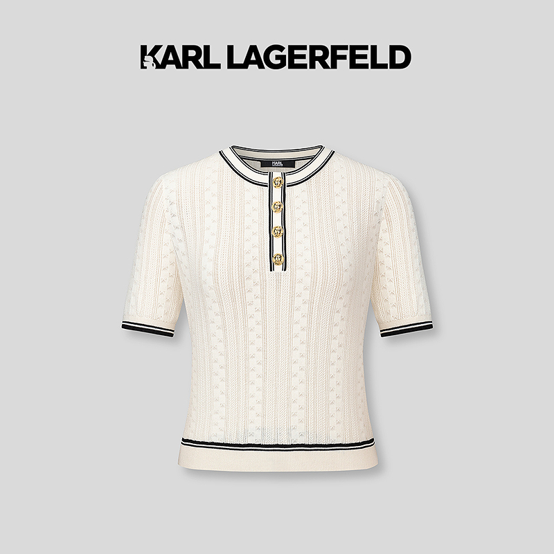 【粉丝专享】KARLLAGERFELD夏新款短袖套头衫老佛爷M22E2326