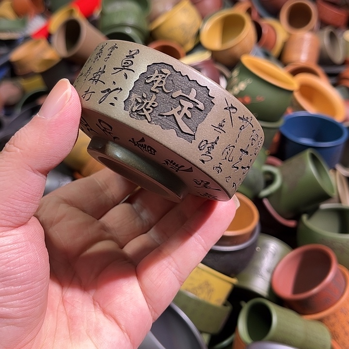 紫砂茶杯全手工紫砂主人杯