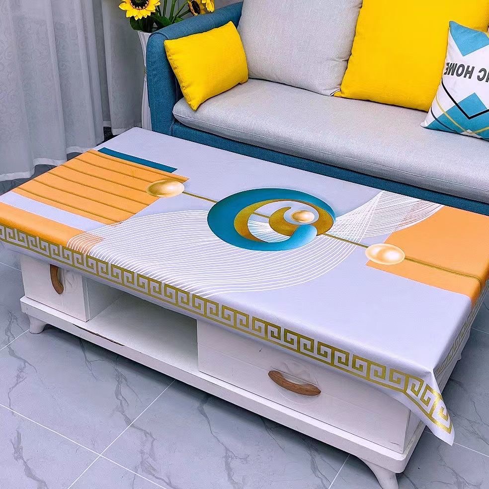 北欧茶几餐桌布防水防油防滑防烫PVC免洗精美加厚长方形家居台布