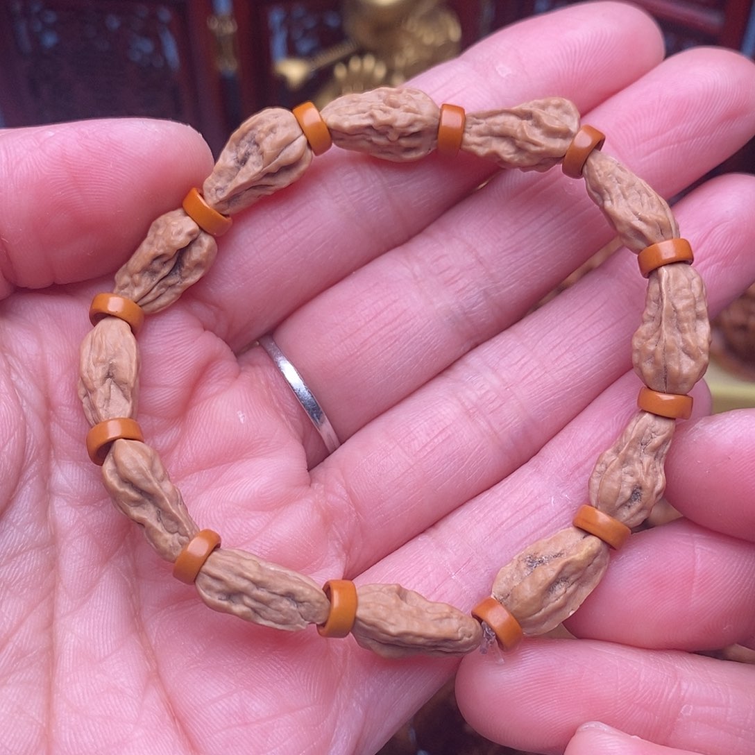 把件文玩核桃手串蛤摸头