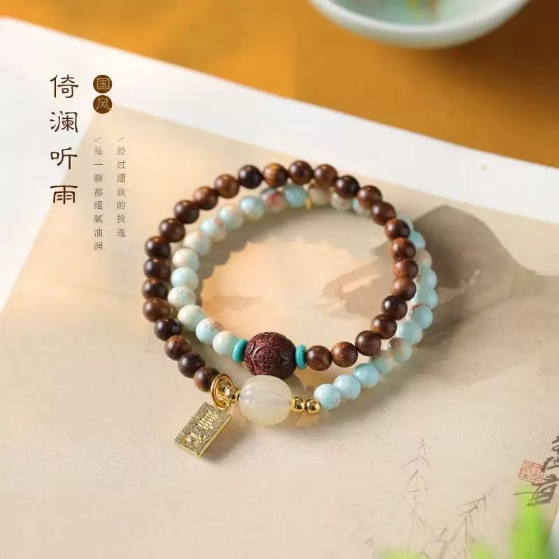 TX807-心想事成双圈珠串手串【木木】