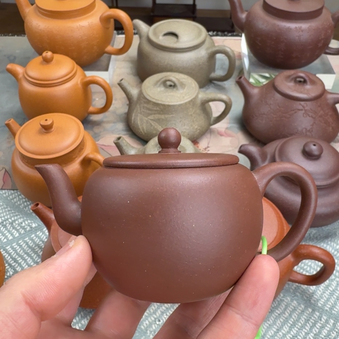 紫砂茶壶微瑕 紫泥 苹果 150cc