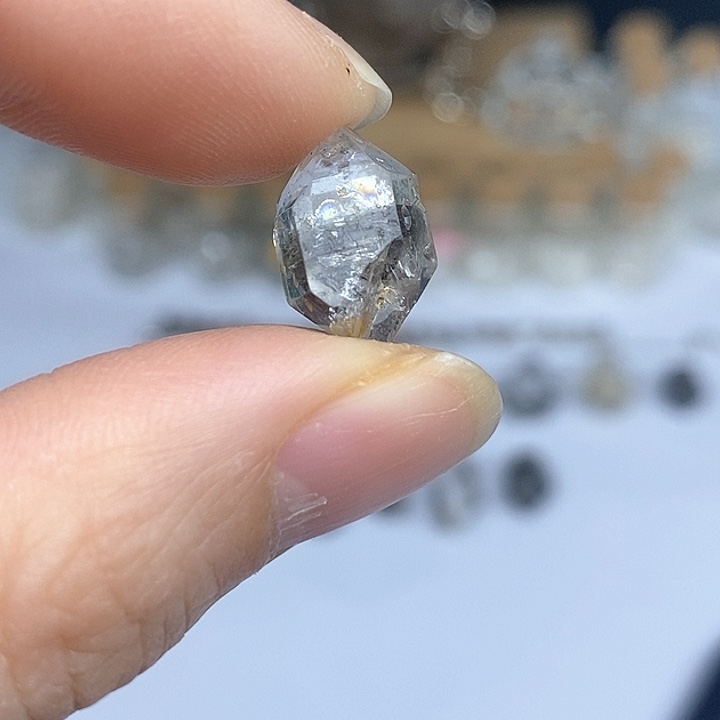 水晶颈饰未镶嵌荧光彩虹糖心