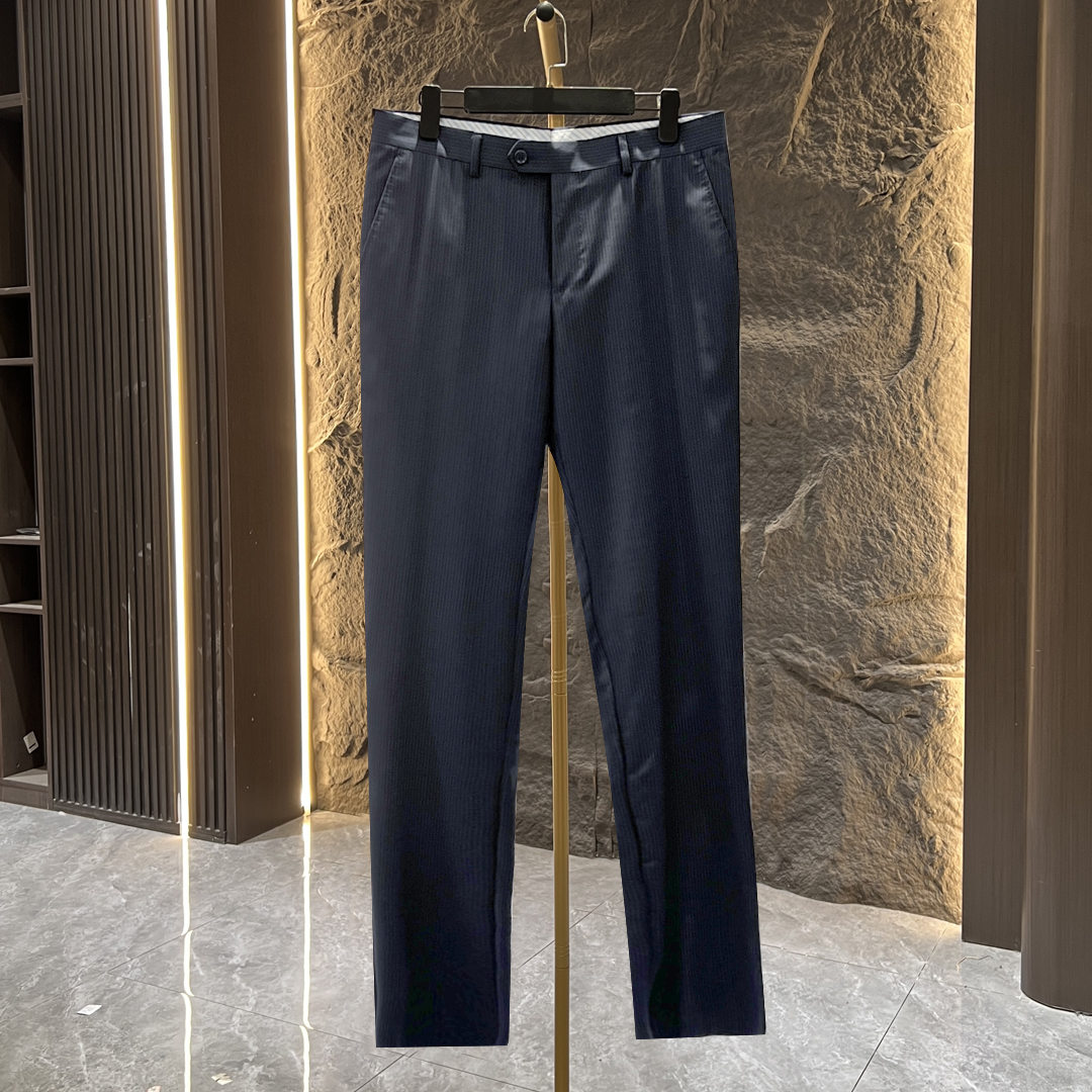 凯莱LU喜32022男商务休闲羊毛桑蚕丝西裤