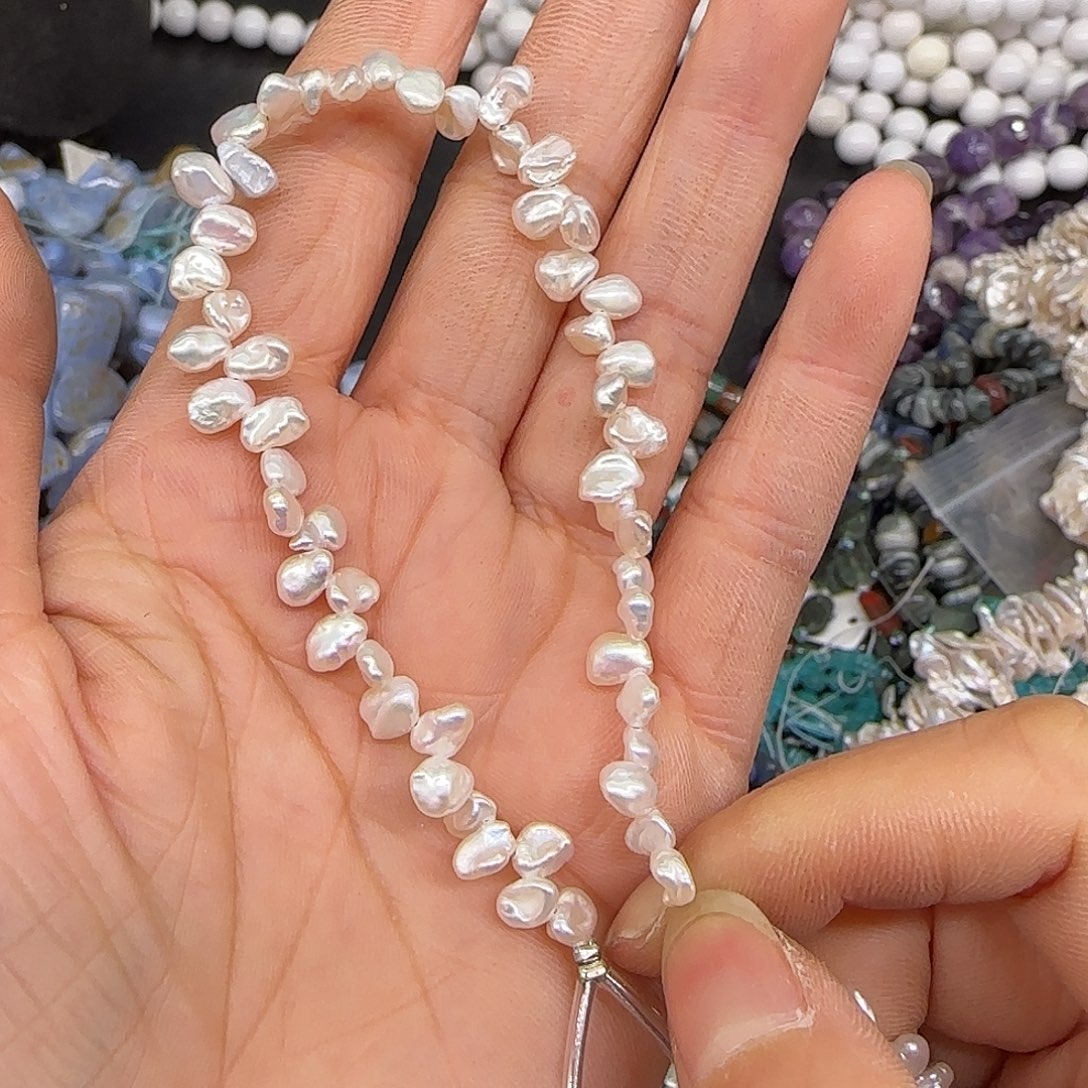 玛瑙/玉髓合金珠宝半成品再生珠水滴半条