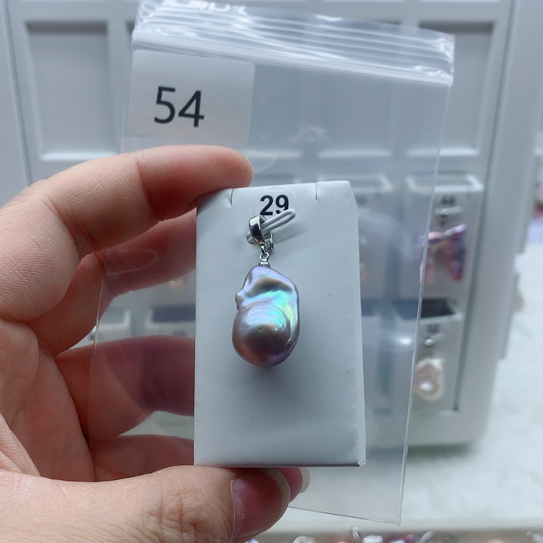 合金淡水珍珠吊坠(不含链)