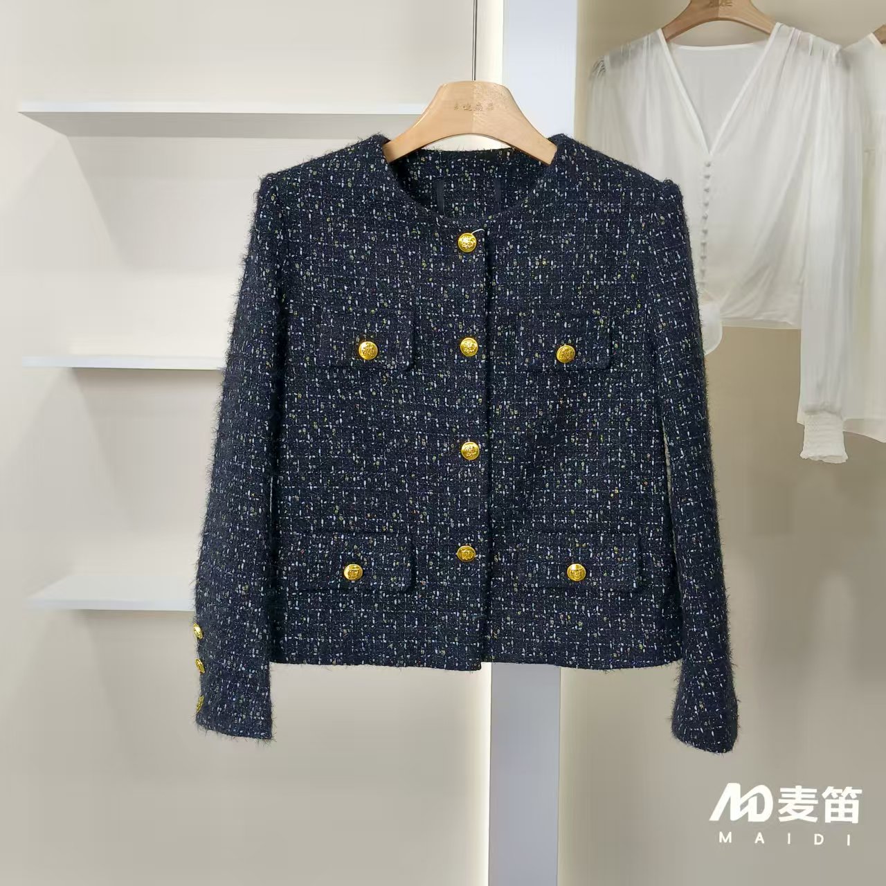 【麦笛·品牌新款】50822152 秋季时尚气质小香短外套品牌女装