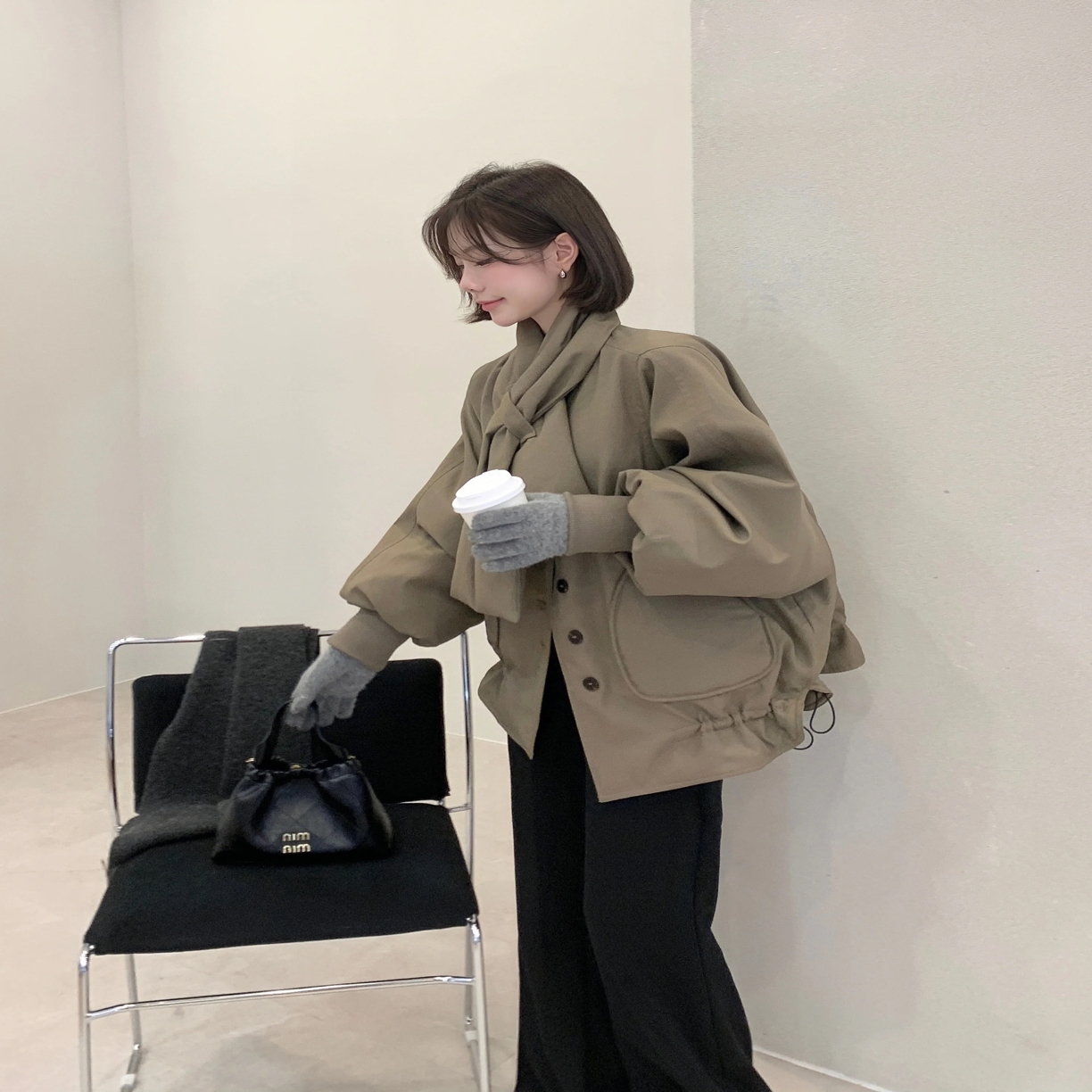 2828围巾两件套花边防寒服31小屋门口是（6877）