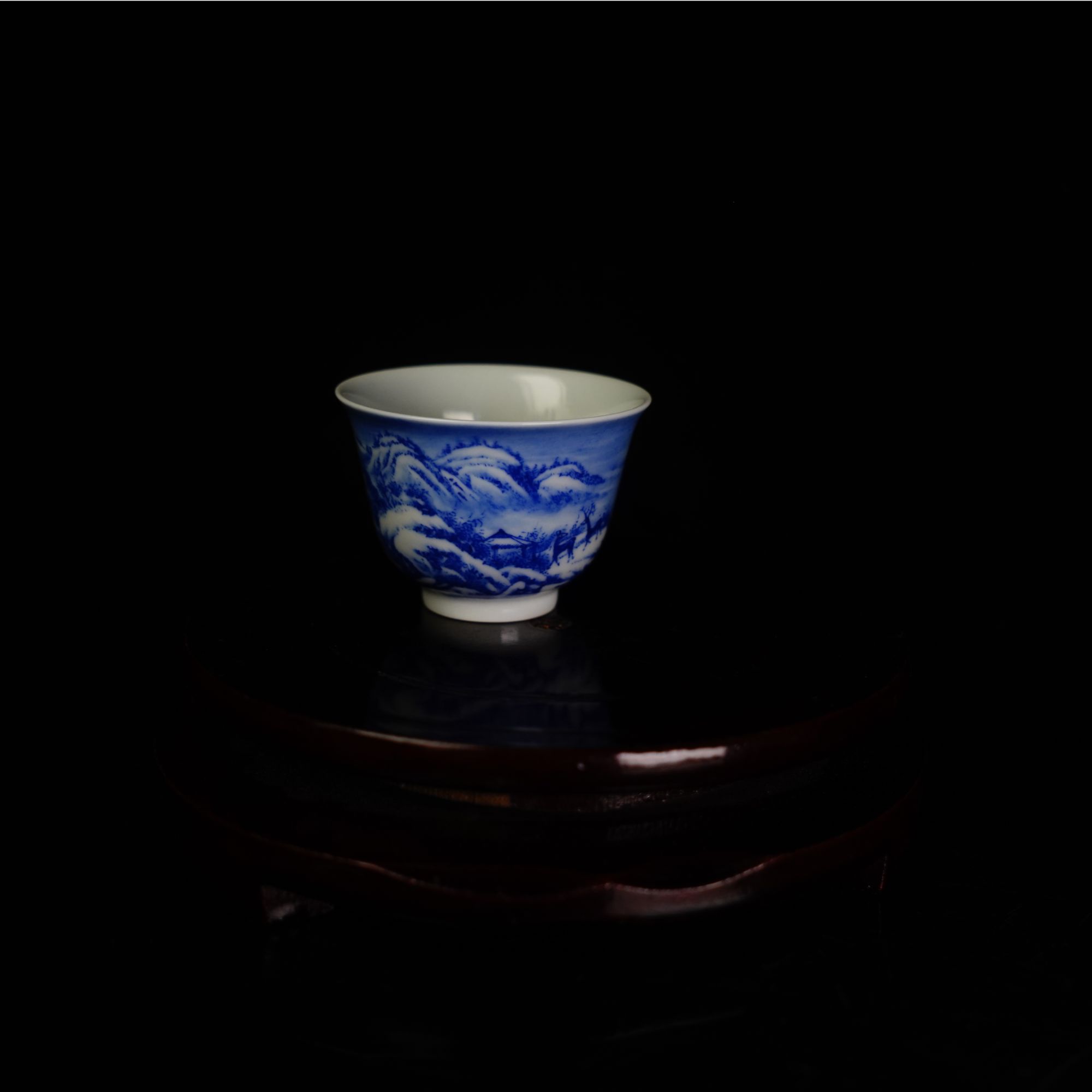 云山片玉子玉亲工雪鹿鸣音小杯