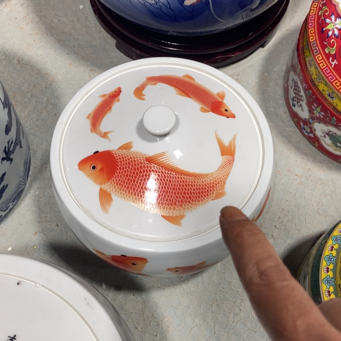 瓷片景德镇陶瓷罐5斤