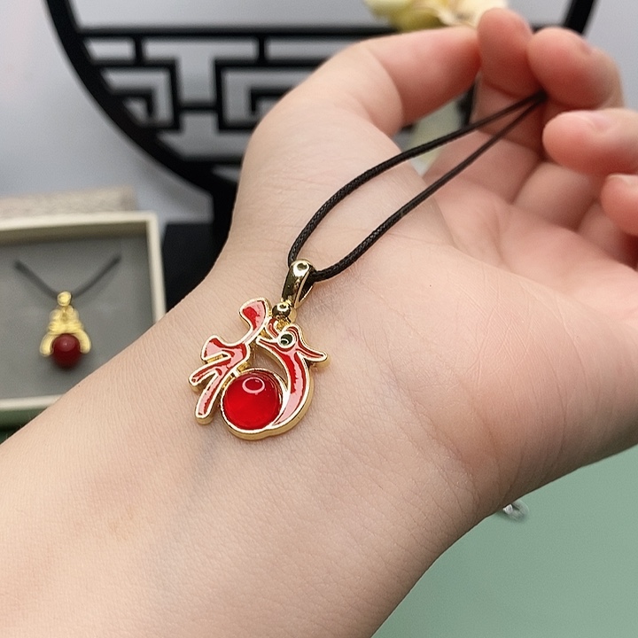 玛瑙/玉髓颈饰合金