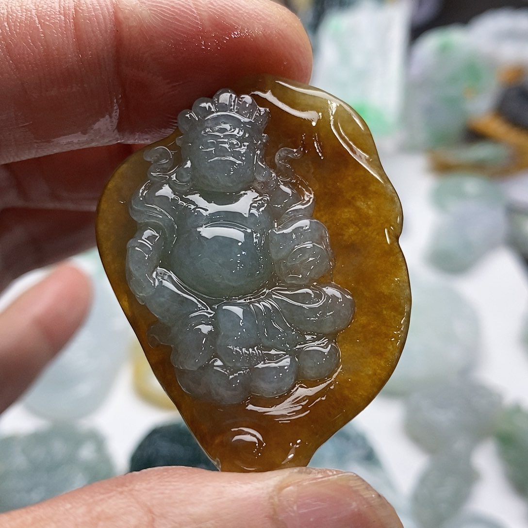 定制翡翠未镶嵌黄财神