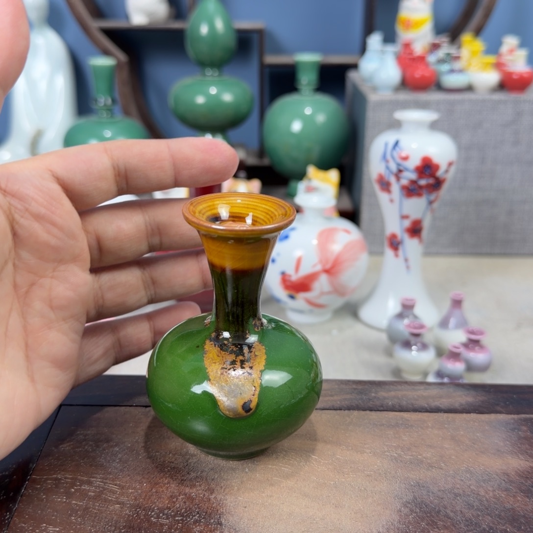 陶瓷手工小花器摆件