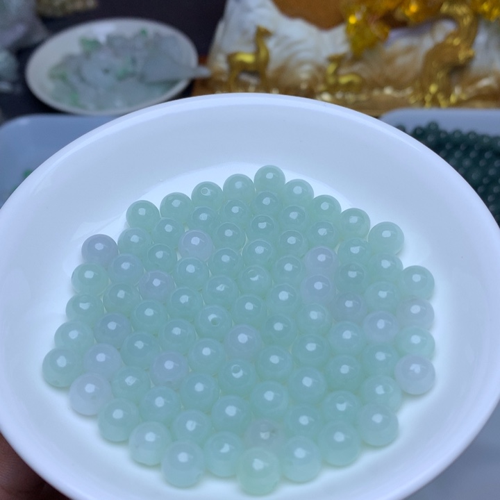 【闪购商品】翡翠手链未镶嵌卡7.3冰晴10个