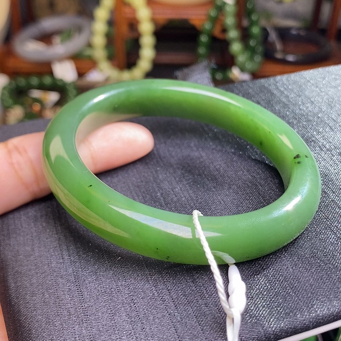 和田玉碧玉老料手镯60圈未镶嵌