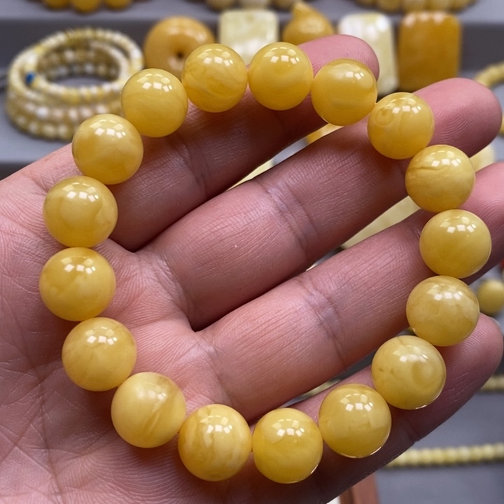 琥珀未镶嵌手链手串