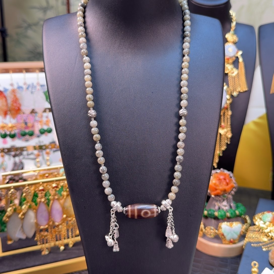 翡翠未镶嵌颈饰(亏清）福利项链串