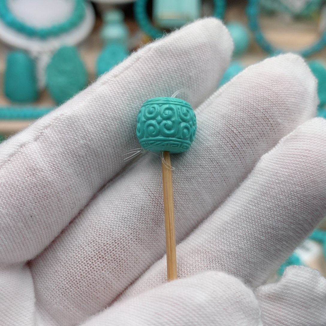 未镶嵌绿松石珠宝奇石11.2mm