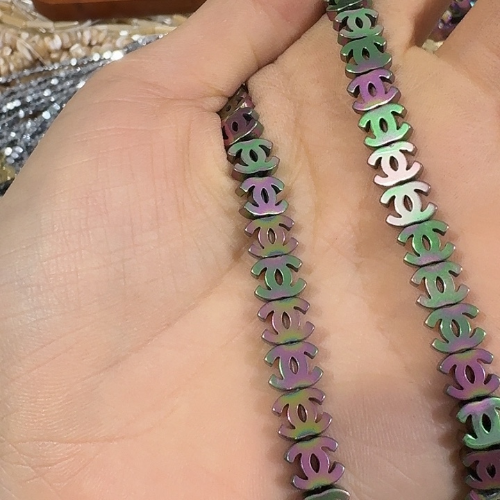 玛瑙/玉髓合金珠宝半成品一条彩色小香