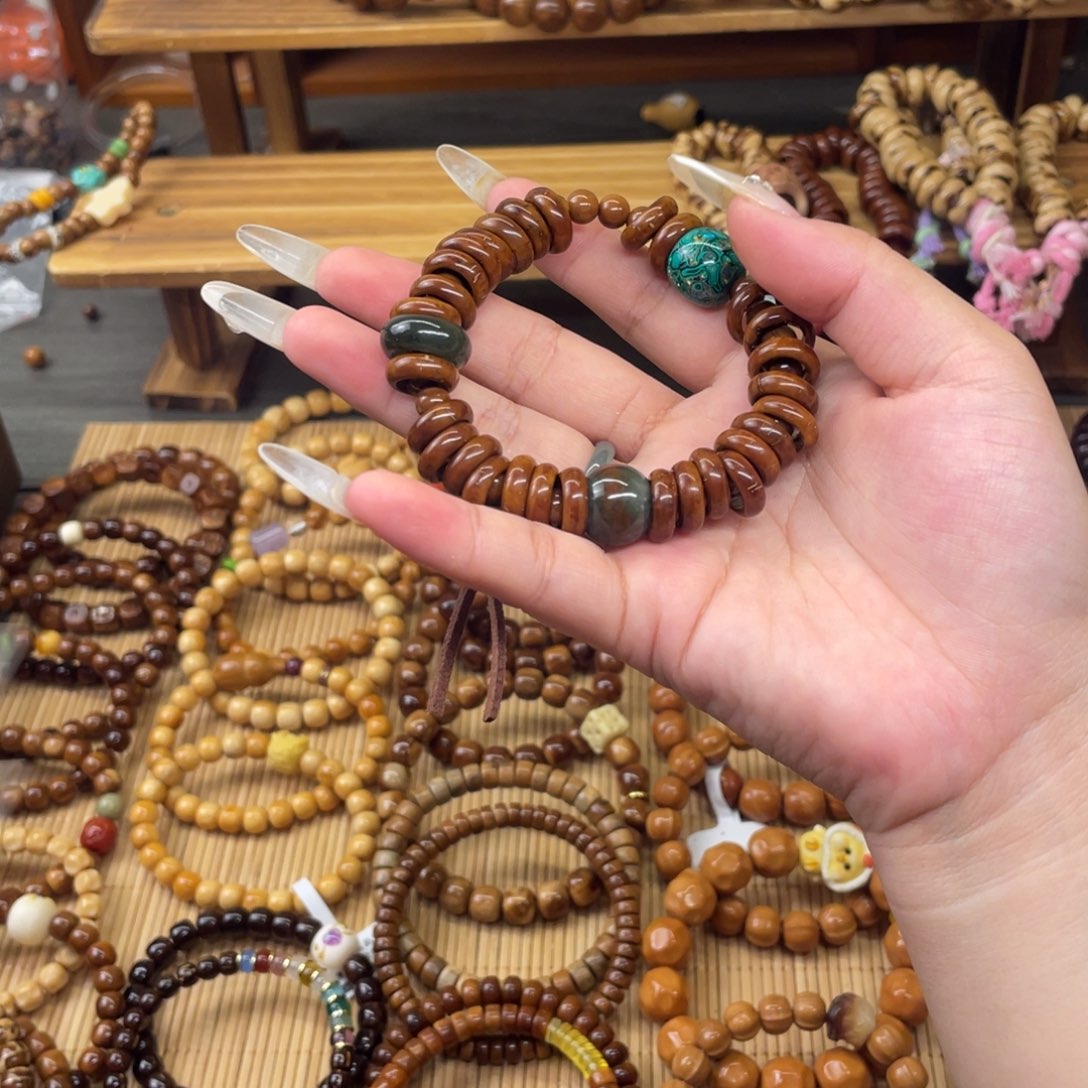 培***～紫金鼠吊坠甜甜圈手串