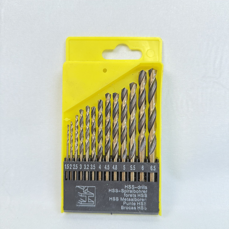 T 13PC镀钛不锈钢钻头麻花钻组合5【新】