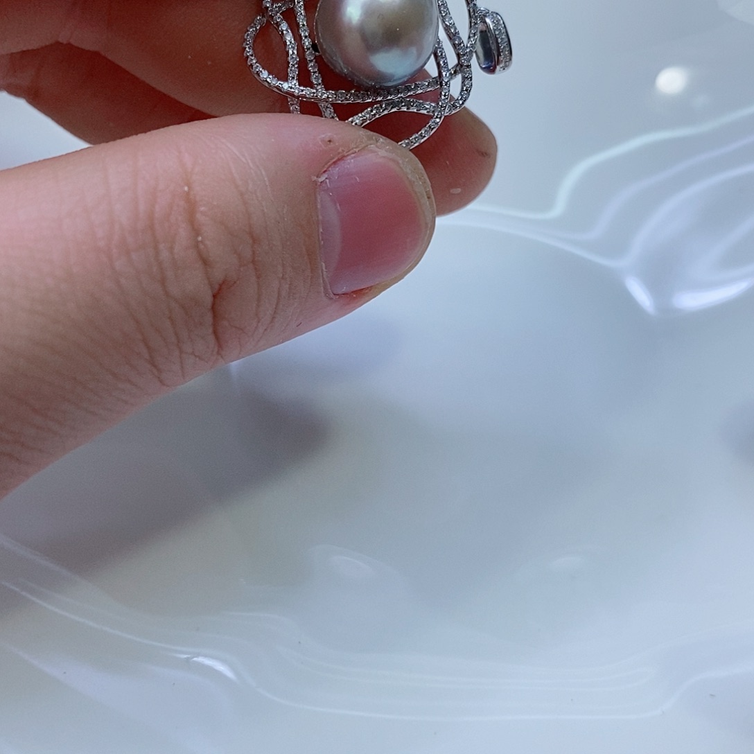 海水珍珠颈饰银S925镶嵌