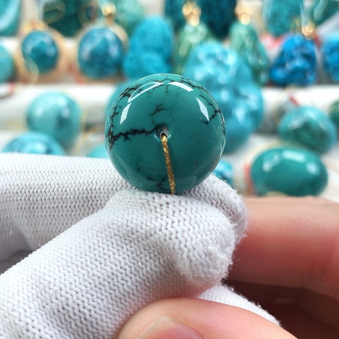 绿松石未镶嵌车挂直径20