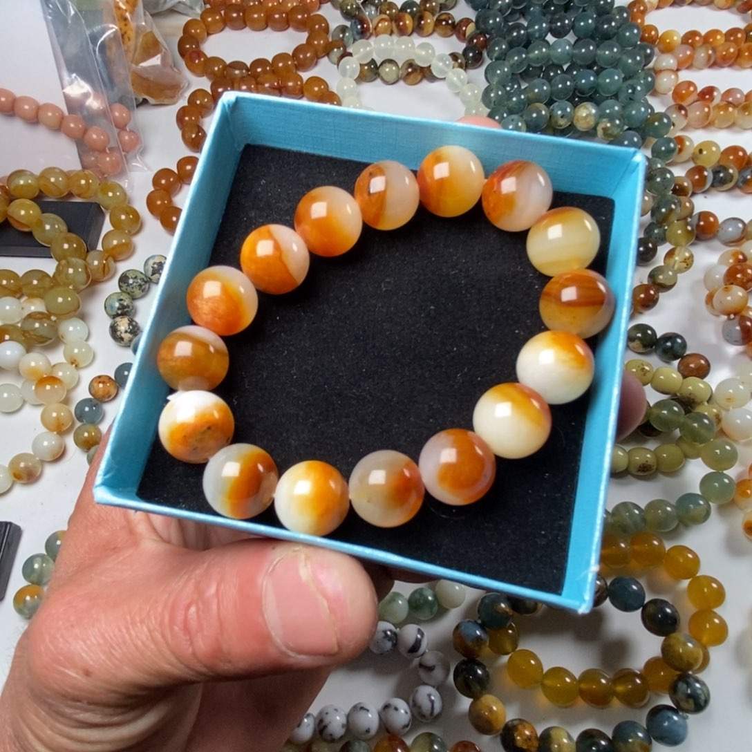 蛇纹石玉未镶嵌手链精品大房身花玉卡14无科技