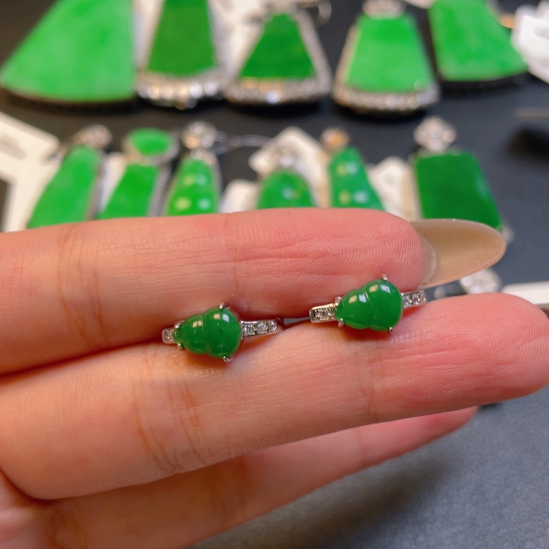 翡翠银S925镶嵌吊坠(不含链)