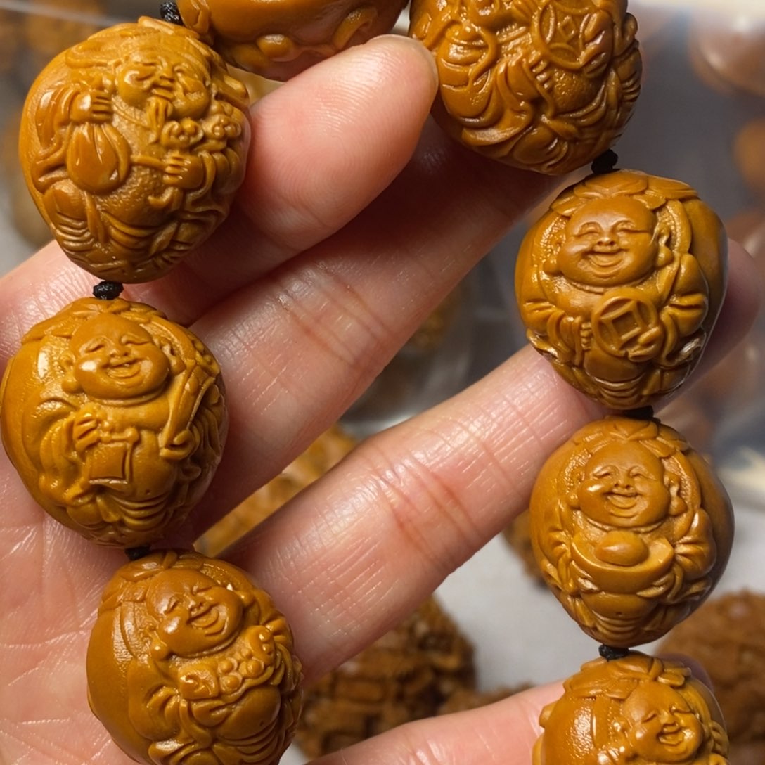 橄榄核手串/手链随*浮雕财迷