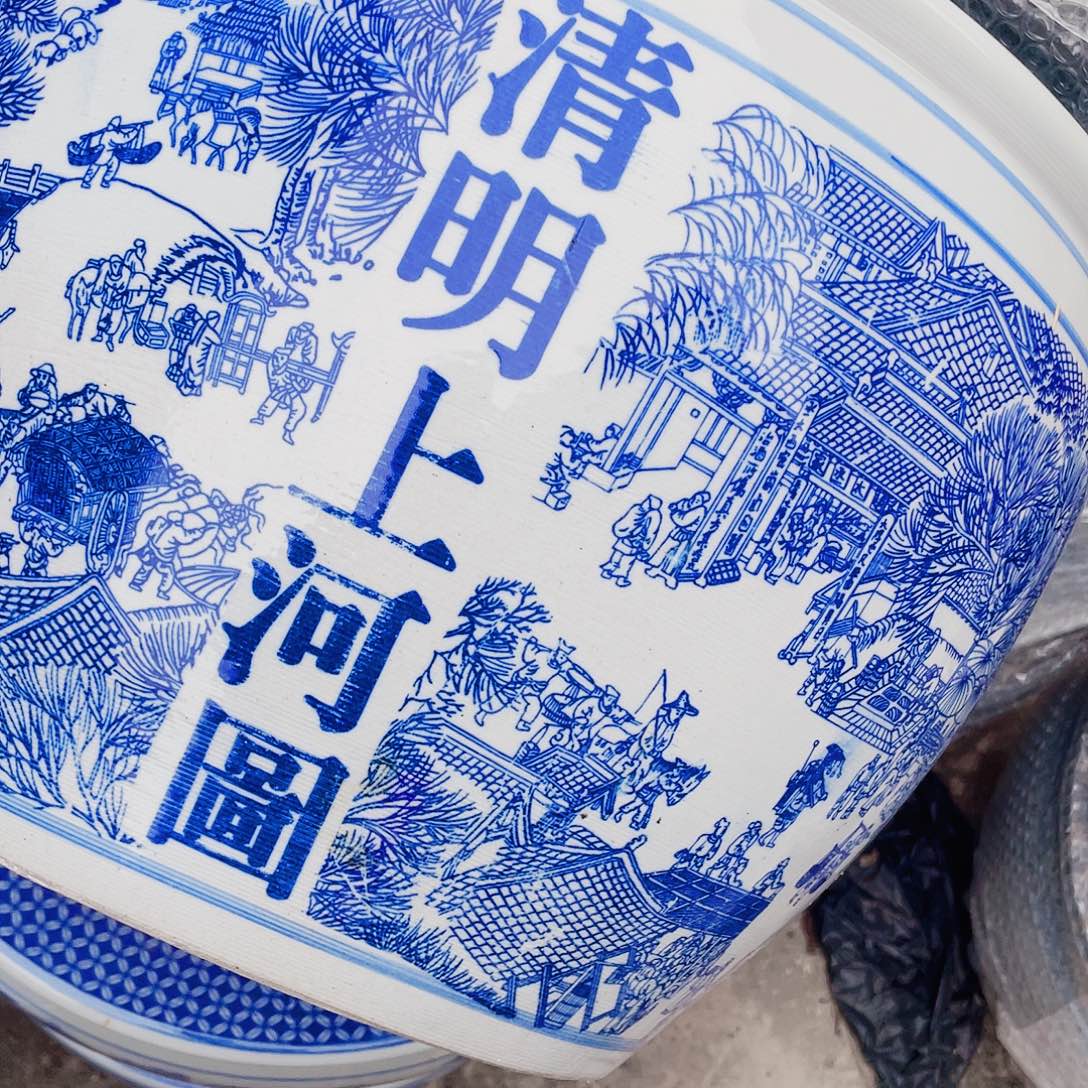 陶景德镇陶瓷鱼缸