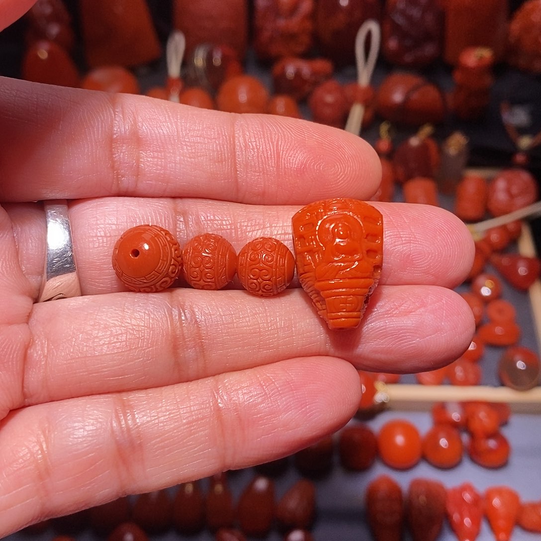 浮***生南红玛瑙未镶嵌套装配饰