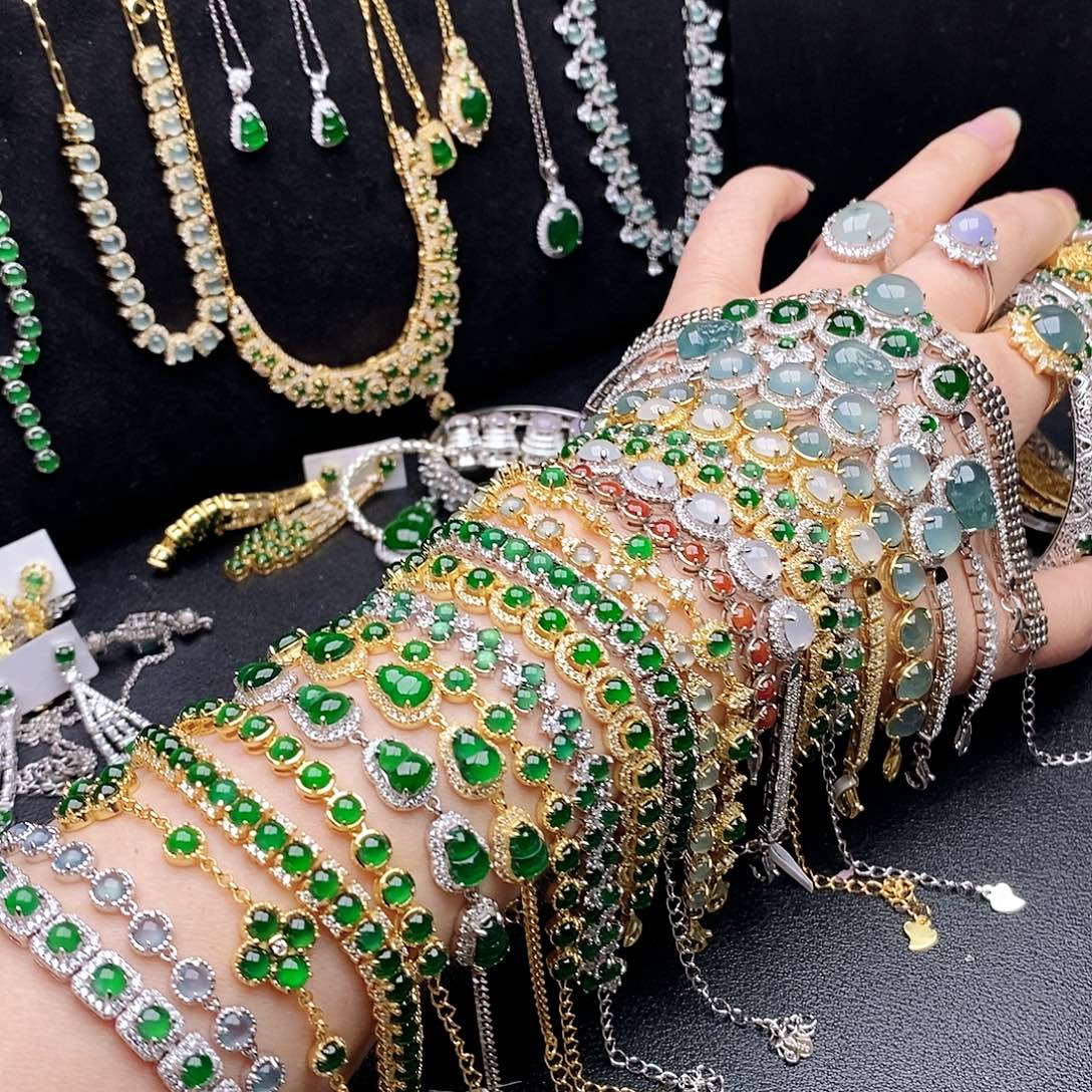 翡翠银S925镶嵌戒指