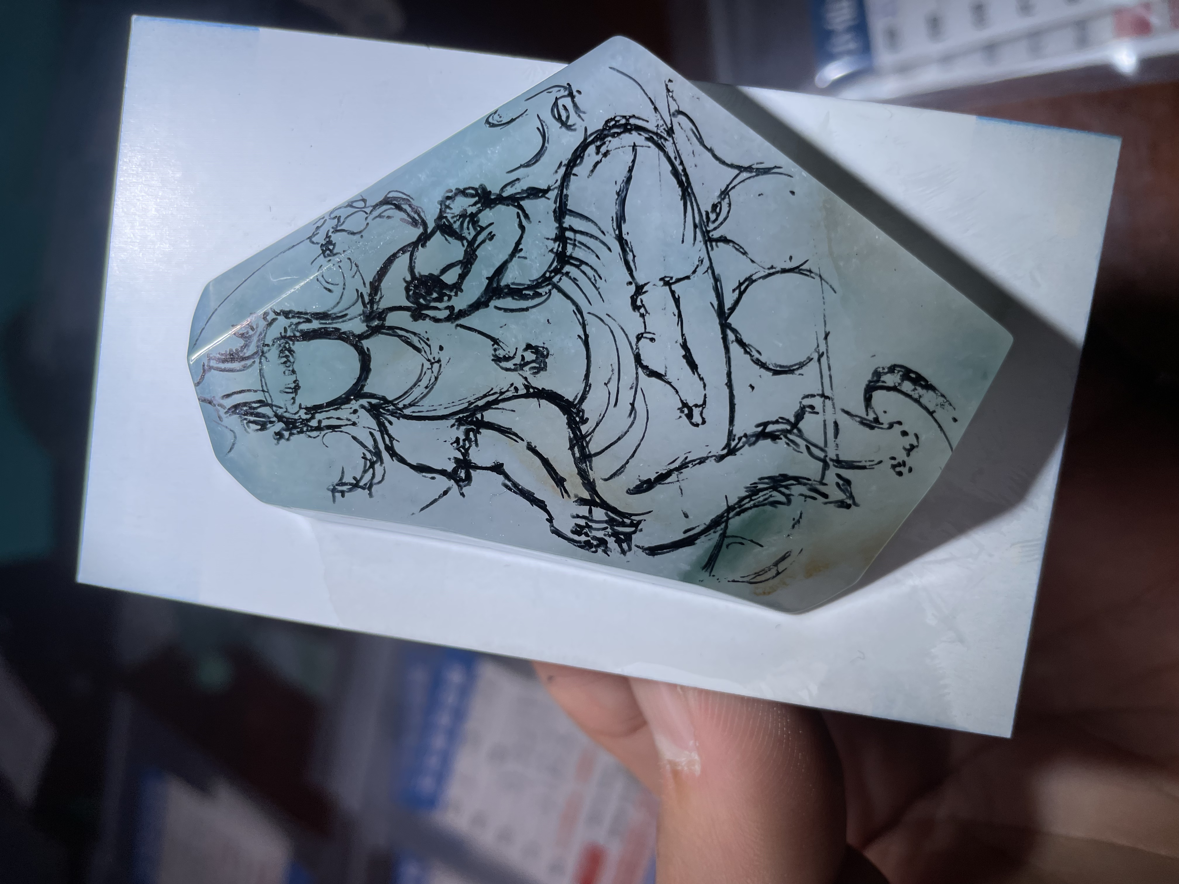 高冰飘彩观音定制材料