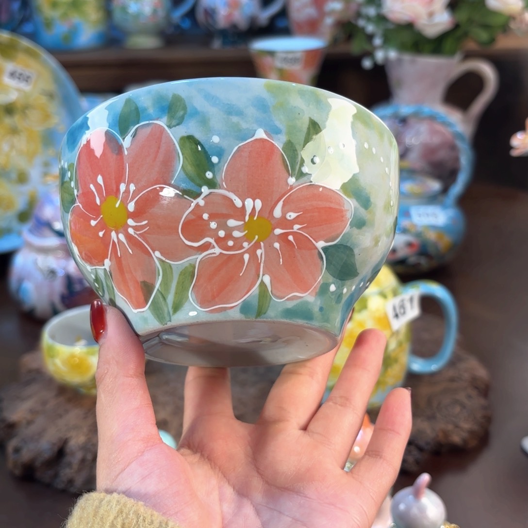 景德镇手绘高温釉下彩陶瓷茶具