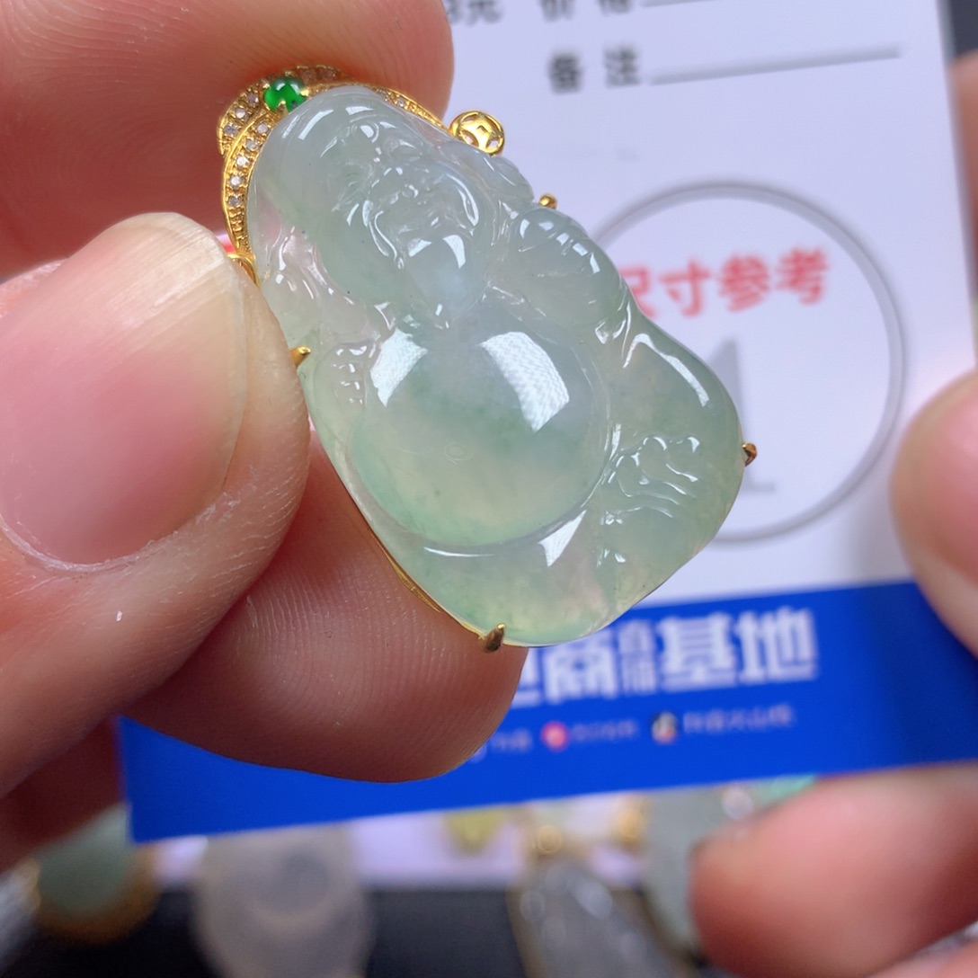 【闪购商品】翡翠颈饰18K金镶嵌翡翠