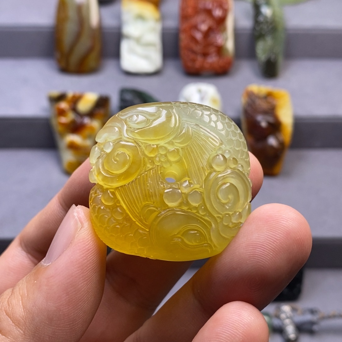 岫玉颈饰未镶嵌用****3