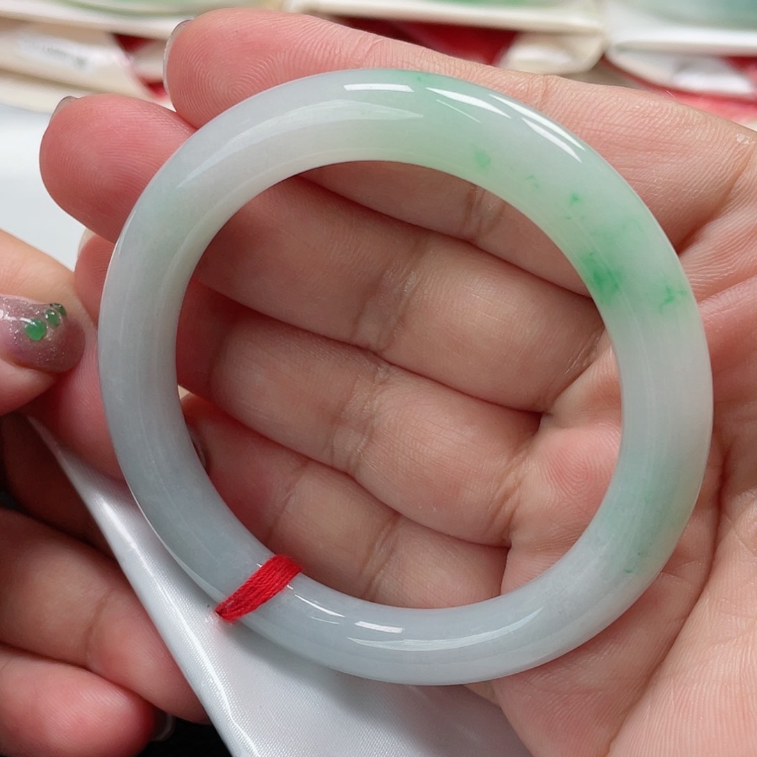 未镶嵌手镯翡翠缅甸翡翠手镯53圈