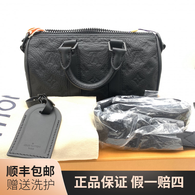 99新 LouisVuitton/路易威登 LV黑老花压印KP25斜挎包/10021440