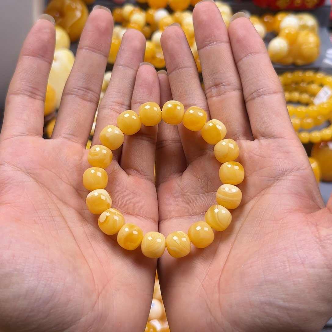 琥珀珠宝奇石未镶嵌同料12mm